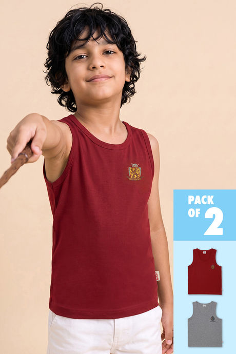 Buy Lee Cooper Boys Harry Potter Vest (Pack of 2) - Multicolor